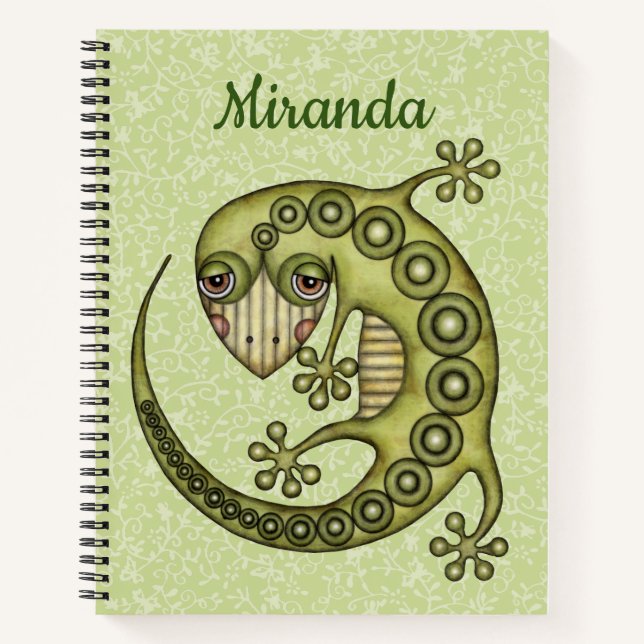 Cuaderno Lizard verde (Anverso)