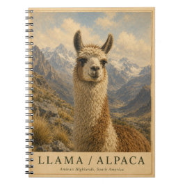 Cuaderno Llama Alpaca Andes VINTAGE