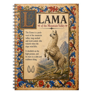 Cuaderno Llama, Arte de Bestiario Medieval