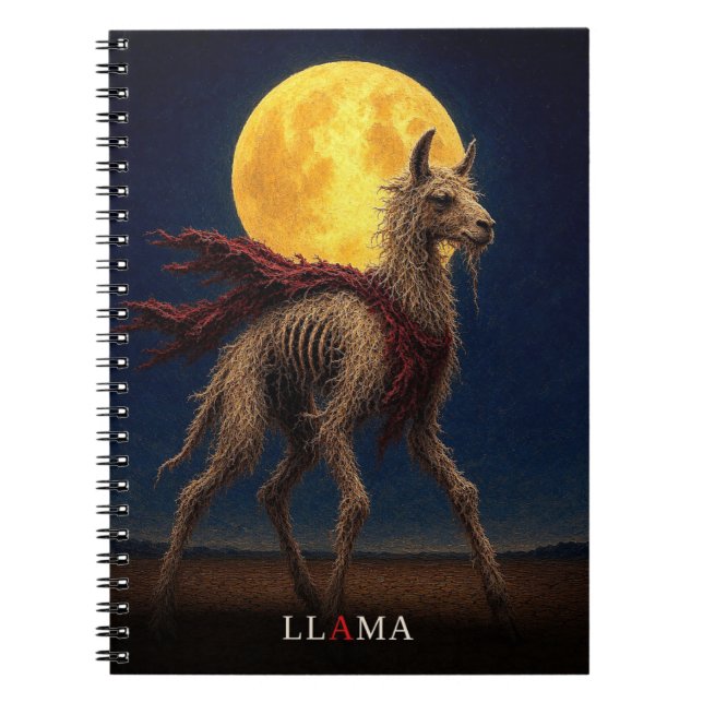 Cuaderno Llama Bufanda Roja gótico Surrealista (Frente)
