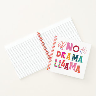 Cuaderno Llama colorida sin drama