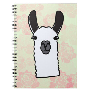 Cuaderno Llama con peonías 