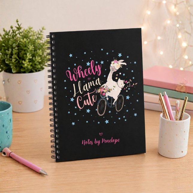 Cuaderno Llama con Rueda Divertida y Linda (Subido por el creador)