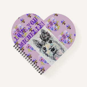 Cuaderno Llama de Alpacca Ama Su nombre floral lindo Bloc d