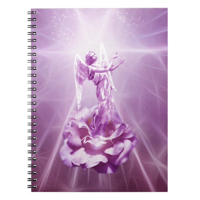 Cuaderno Llama de amor de Angel rosa Rosa (Frente)