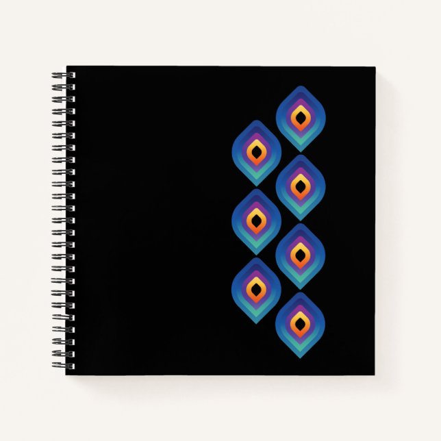Cuaderno Llama de Pavo Real (Vertical) (Anverso)