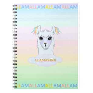 Cuaderno Llama elegante y bella