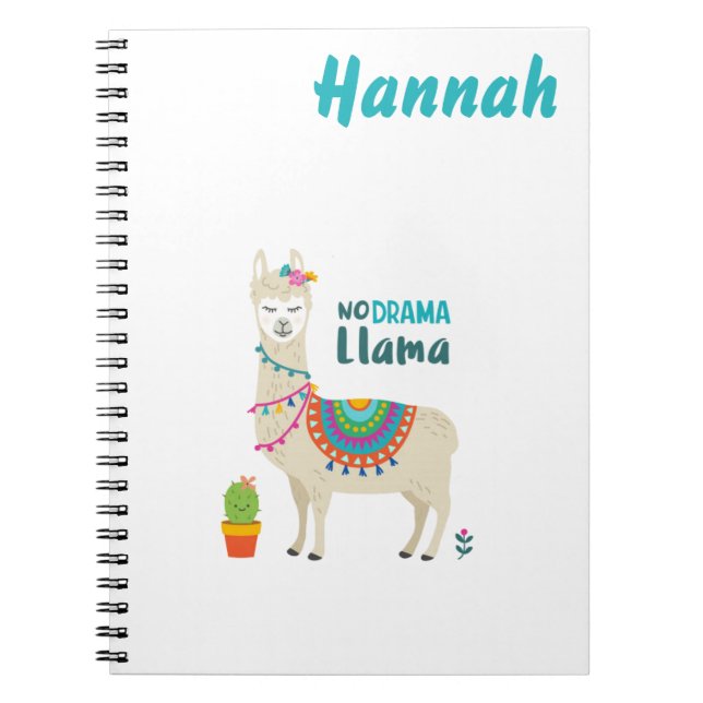 Cuaderno Llama fresca Personnalised de la estancia (Frente)
