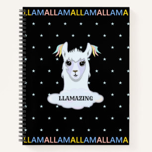 Cuaderno Llama Hermosa & Estrellas