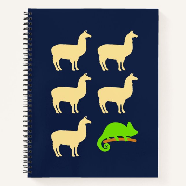 Cuaderno Llama Llama Llama Llama Chameleon (Anverso)