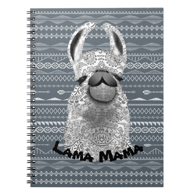 Cuaderno Llama mamá personalizada (Frente)