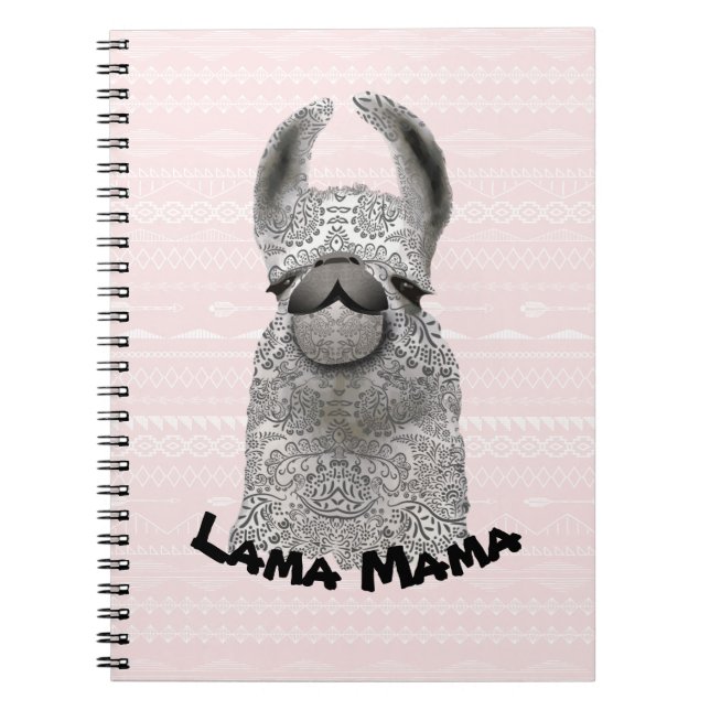 Cuaderno Llama mamá personalizada (Frente)