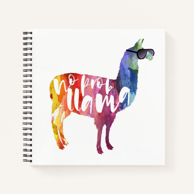 Cuaderno Llama. No Hay Problema. No hay Prob-llama. Diverti (Anverso)
