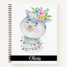 Cuaderno Llama personalizada cute