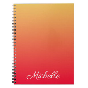 Cuaderno Llama personalizada roja y amarilla oscura