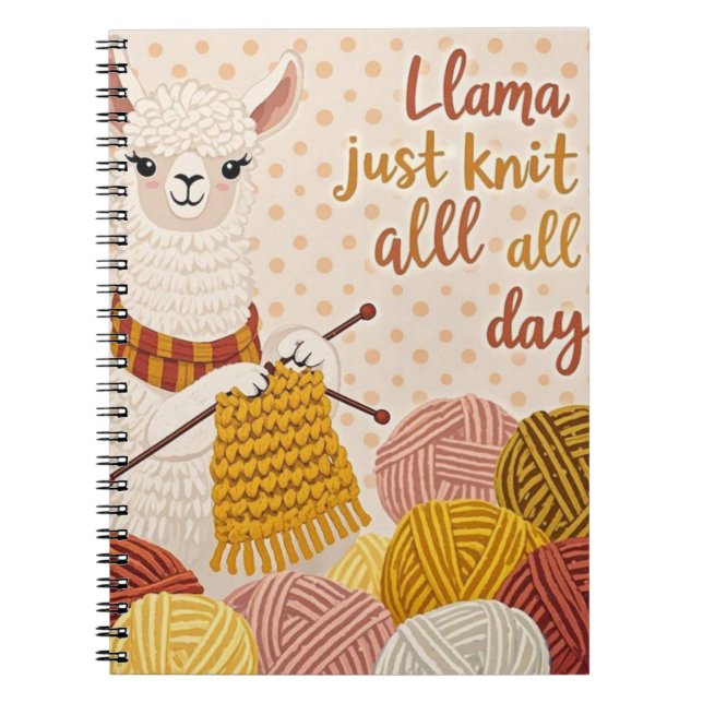 Cuaderno Llama personalizado con pañuelo de cuchillos (Frente)