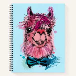 Cuaderno Llama rosada cuta
