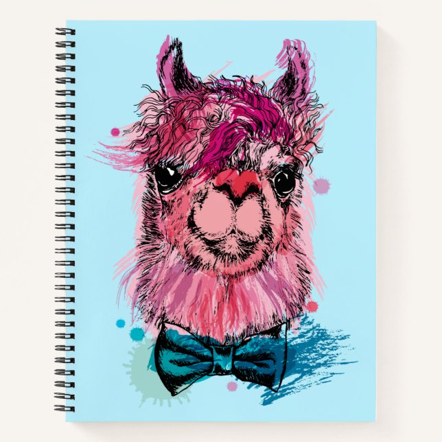 Cuaderno Llama rosada cuta (Anverso)