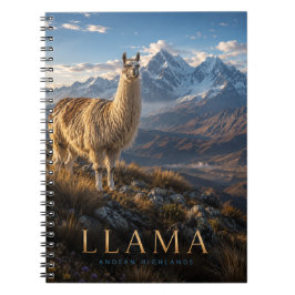 Cuaderno Llama Tierras Altas de los Andes ANIMALES