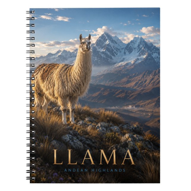Cuaderno Llama Tierras Altas de los Andes ANIMALES (Frente)