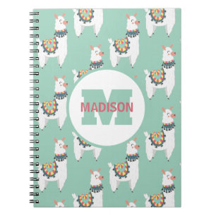 Cuaderno Llamas Blancas Lindas Inicial de Nombre Monograma 