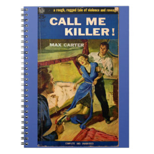 Cuaderno Llámeme cubierta de la ficción de la pulpa del