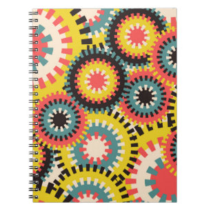 Cuaderno llantas sin alambre en un patrón sin fisuras en un