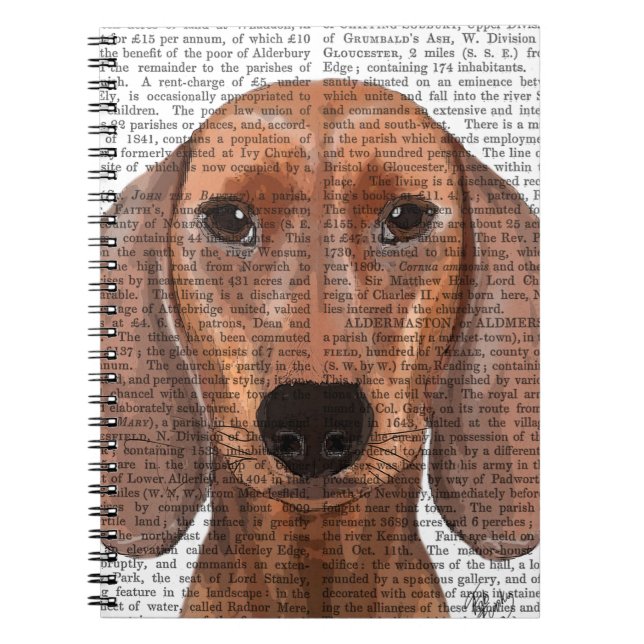 Cuaderno Llanura de Ilustracion de Dachshund (Frente)