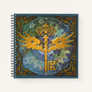 Cuaderno Llave alada Steampunk