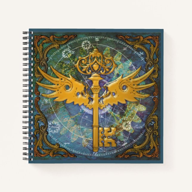 Cuaderno Llave alada Steampunk (Anverso)