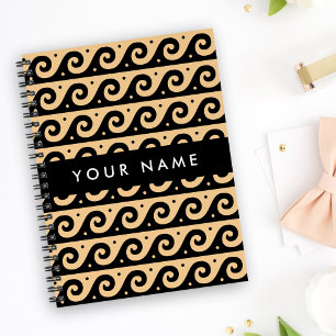 Cuaderno Llave de malandrina griega, llave de ola, marrón,