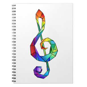 Cuaderno Llave musical de arco de color arcoíris