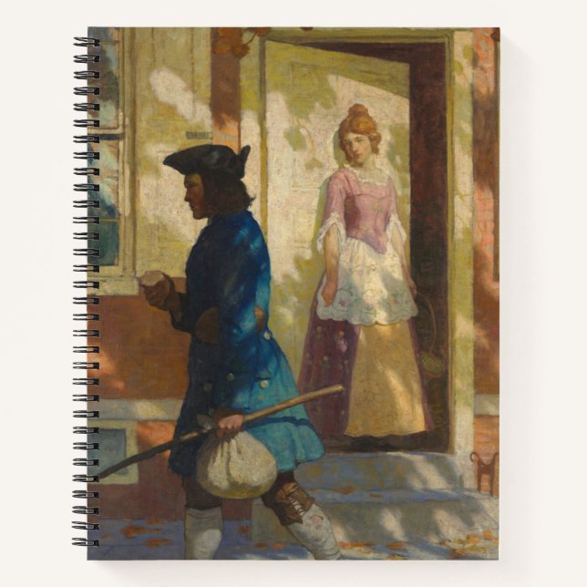 Cuaderno Llegada de Franklin a Filadelfia por N. C. Wyeth (Anverso)