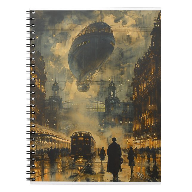 Cuaderno Llegada nocturna - Escenario de Steampunk Street (Frente)