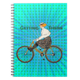 Cuaderno "Llegando allí" Vintage Bicyclist