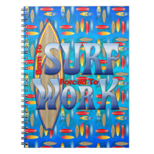 Cuaderno Llevado practicar surf forzado para trabajar