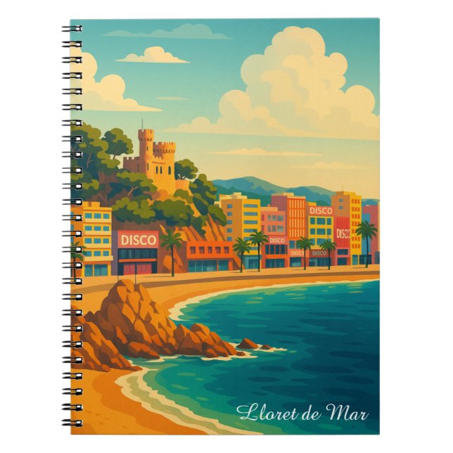 Cuaderno Lloret de Mar España Viaje de época (Frente)