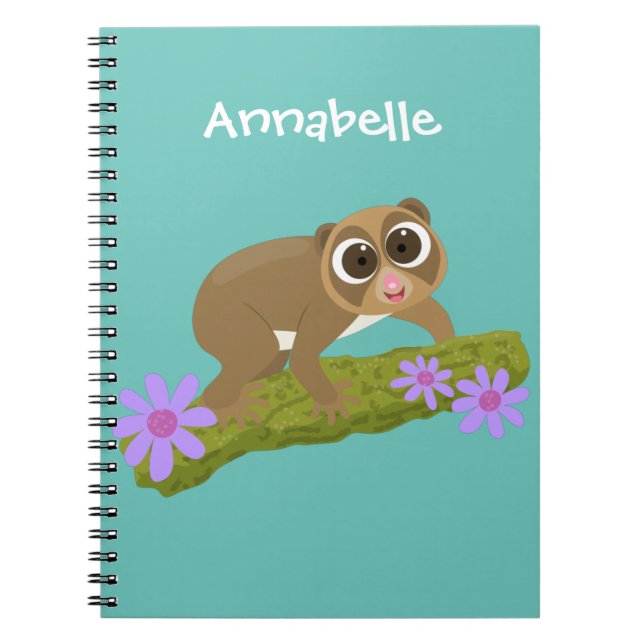 Cuaderno Lloris lentos alegres en el personalizado de rama (Frente)