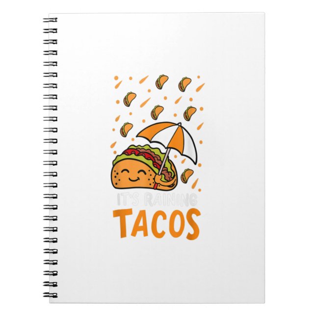 Cuaderno Llueve Tacos Taco Mexicano Pronóstico de Martes P (Frente)