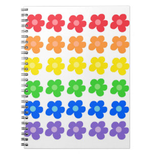 Cuaderno Lluvia arcoiris LGBT Orgullo gay Libertad e Iguald