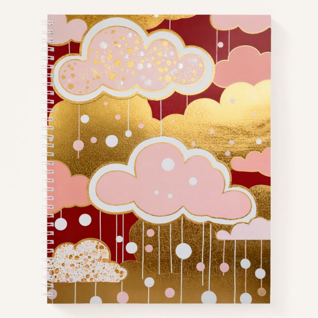 Cuaderno Lluvia Carmesí Dorada (Anverso)
