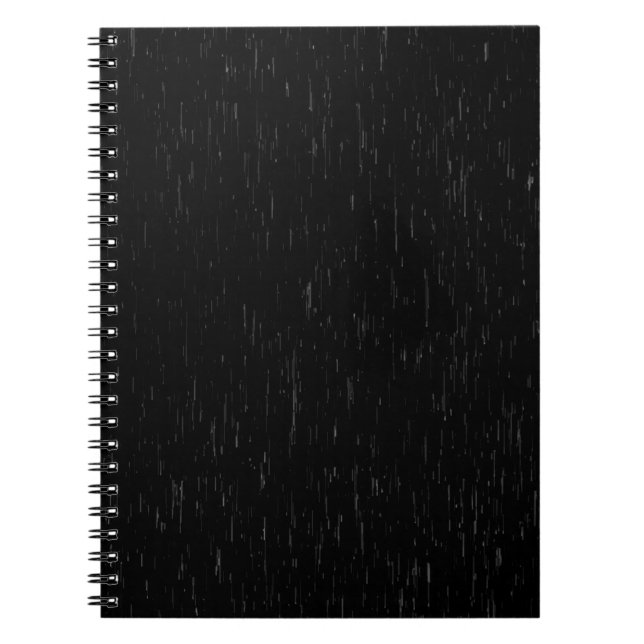 Cuaderno Lluvia cayendo efecto negro oscuro (Frente)