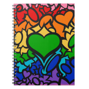 Cuaderno Lluvia de colores arcoíris de 8 franjas Orgullo Ga