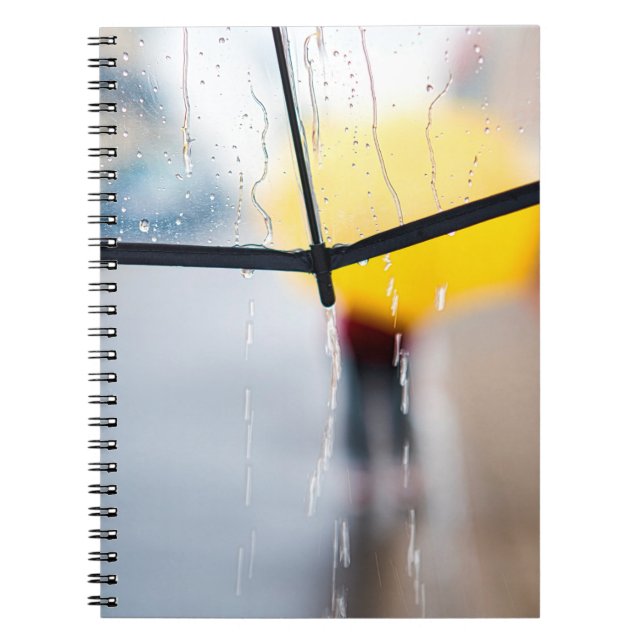 Cuaderno Lluvia de paraguas durante el día (Frente)