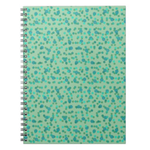 Cuaderno lluvia de primavera, bosque acuático y puntos verd