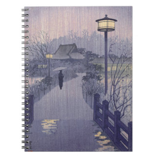 Cuaderno Lluvia del crepúsculo en el camino a Shinobazu en 