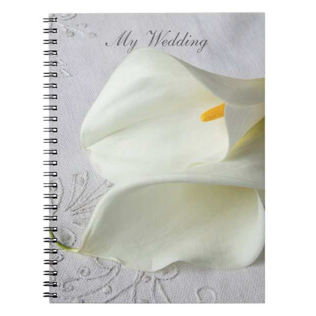Cuaderno Lluvias blancas en el boda de lino (Frente)