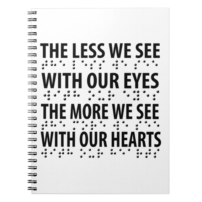 Cuaderno Lo Menos Que Vemos Con Nuestros Ojos - Braille Ceg (Frente)