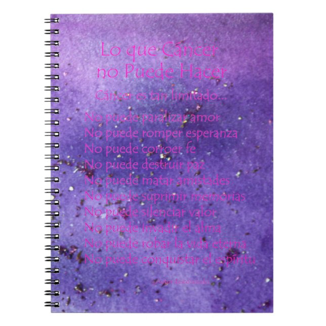 Cuaderno Lo Purple Mist Purpurina Notebook (Frente)