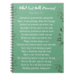 Cuaderno Lo que Dios prometió (verde claro) para el portáti